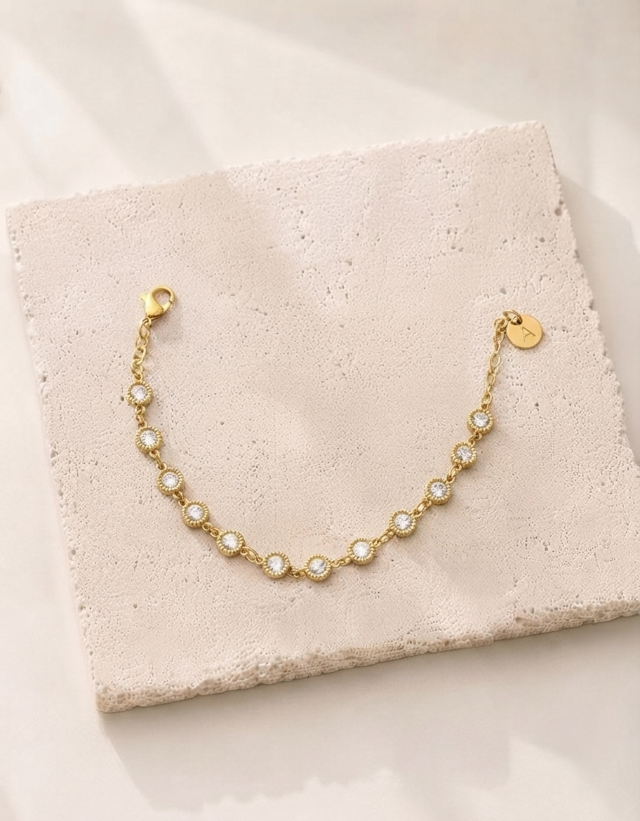 Pulseira de Tênis Sofia em Aço Inoxidável