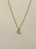 Colar Minimalista Lua com Pedras de Zircónio